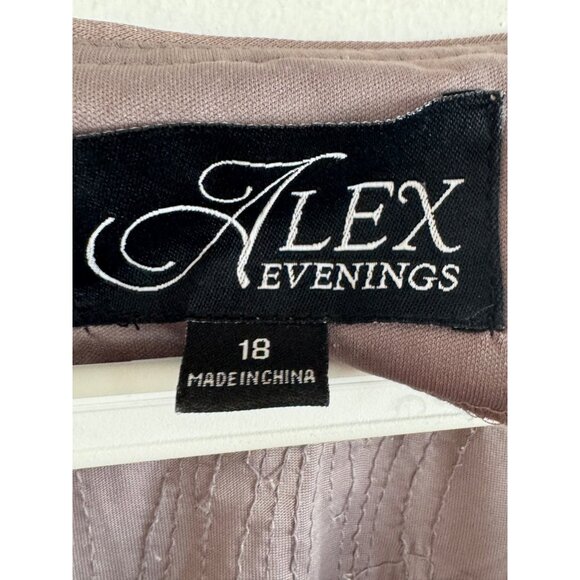Alex Evenings Women’s Jacket Size 18 Pewter Frost Sequin 2PC Polyester Blazer - Picture 5 of 8